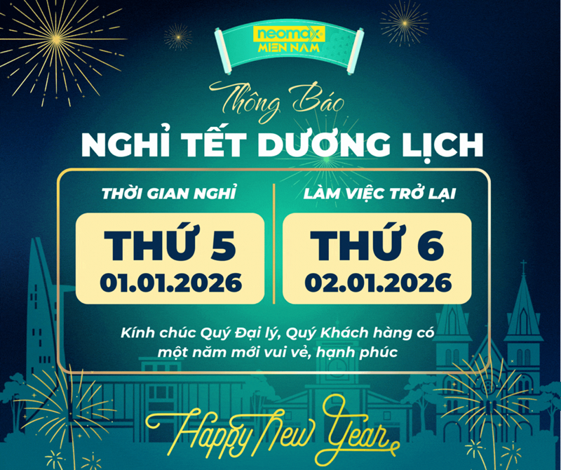 THÔNG BÁO LỊCH LÀM VIỆC TẾT DƯƠNG LỊCH 2026